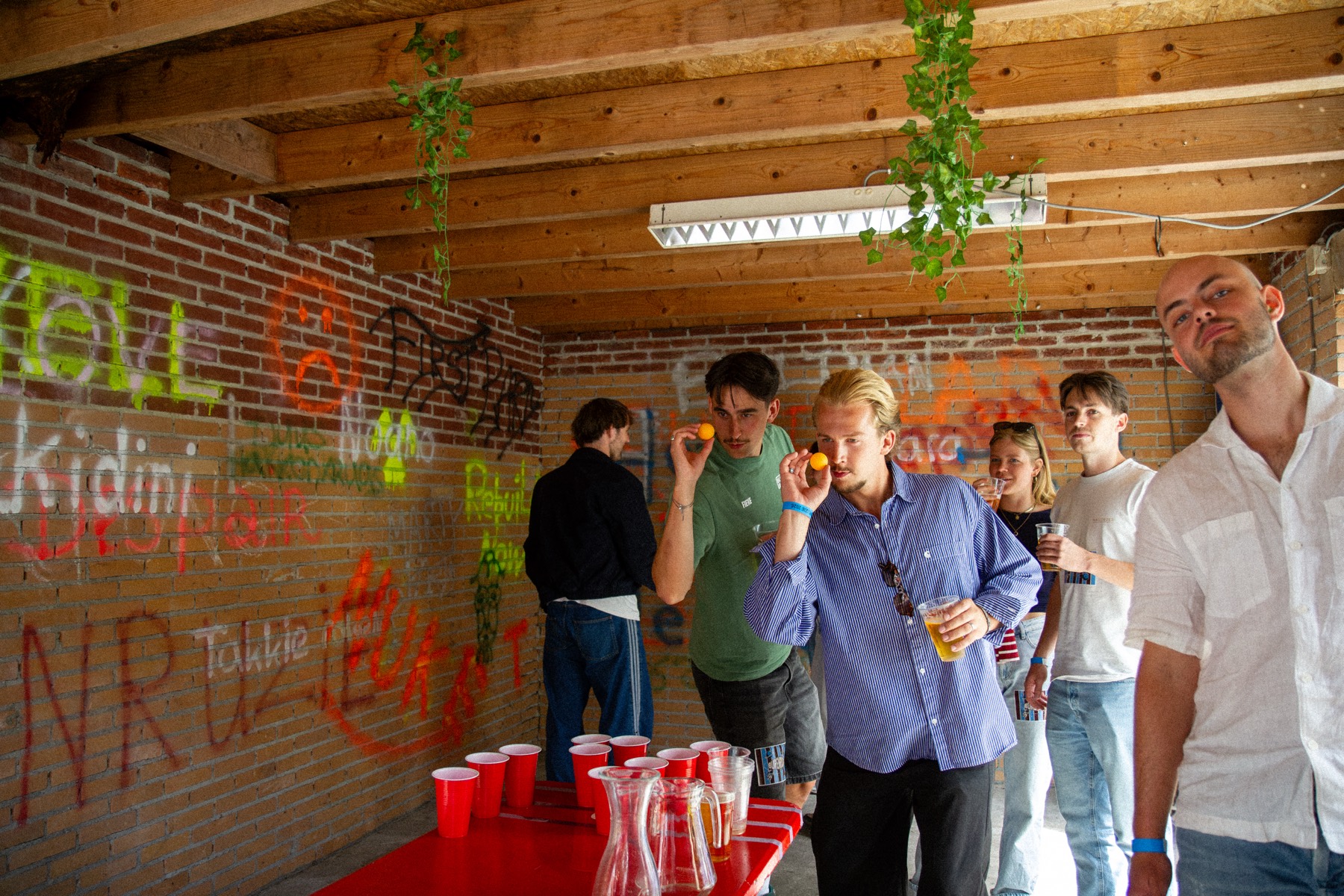 Beerpongballen als bril